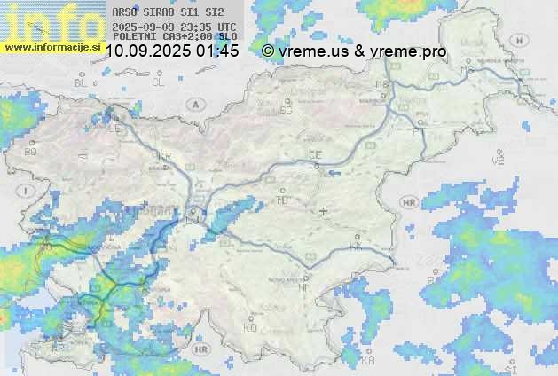 Radarska karta padavin