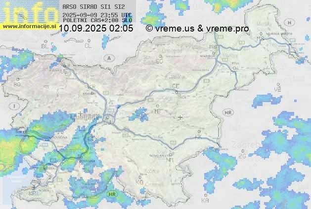 Radarska karta padavin
