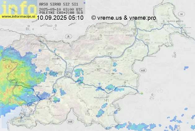 Radarska karta padavin