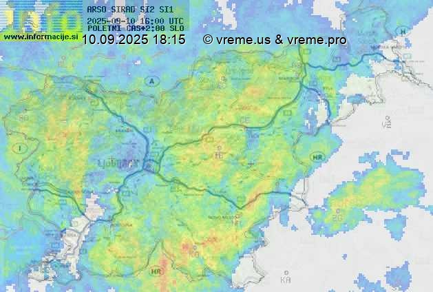 Radarska karta padavin