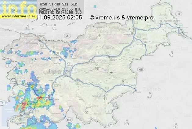 Radarska karta padavin
