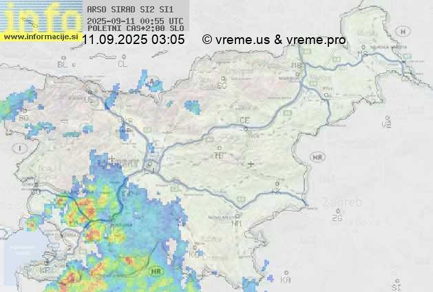 Radarska karta padavin