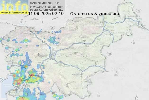 Radarska karta padavin