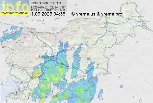 Radarska karta padavin
