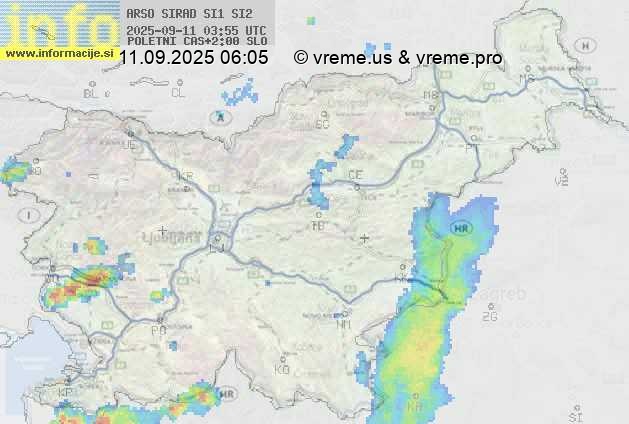 Radarska karta padavin