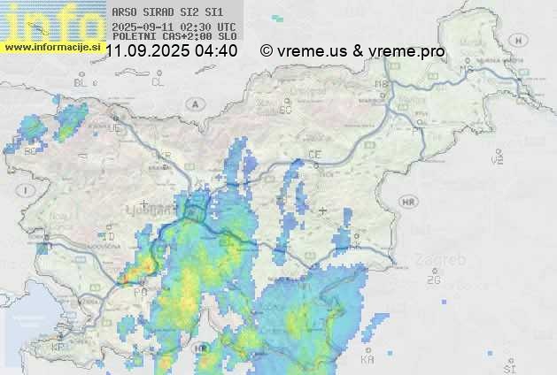 Radarska karta padavin