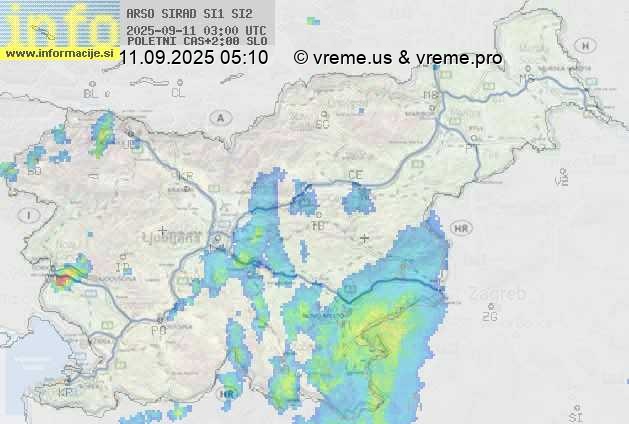 Radarska karta padavin