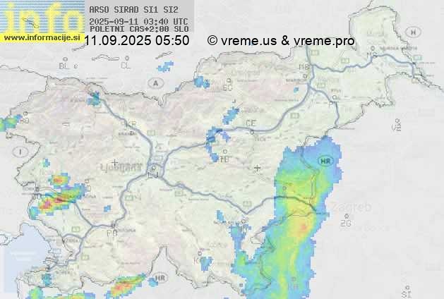 Radarska karta padavin
