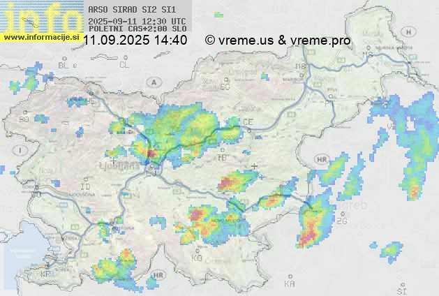 Radarska karta padavin