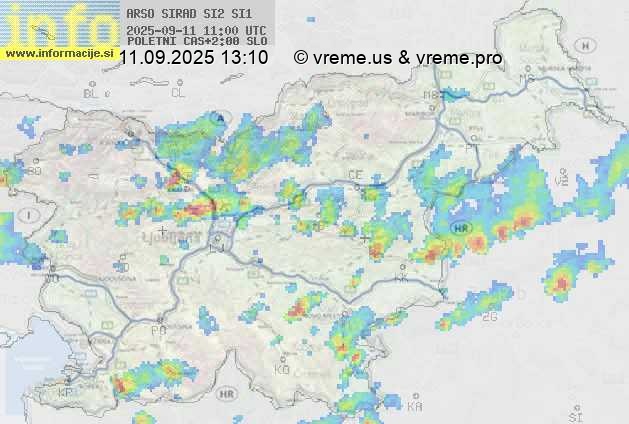 Radarska karta padavin