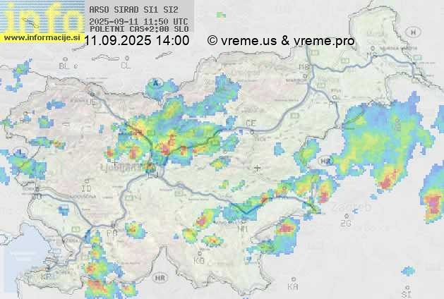 Radarska karta padavin