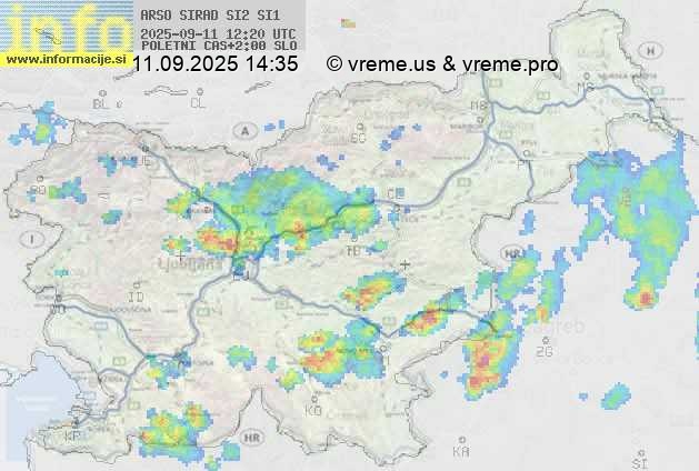 Radarska karta padavin