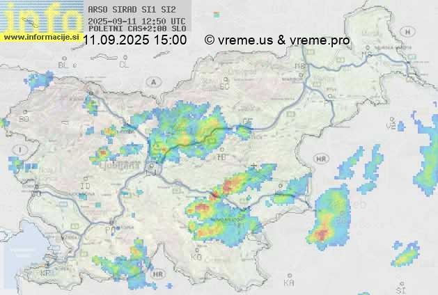 Radarska karta padavin
