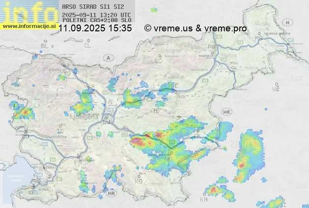 Radarska karta padavin