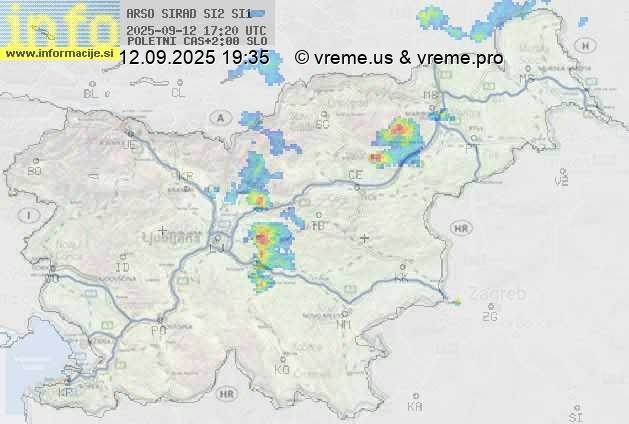Radarska karta padavin