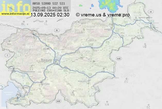 Radarska karta padavin