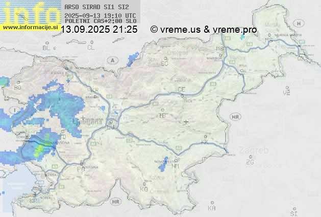 Radarska karta padavin