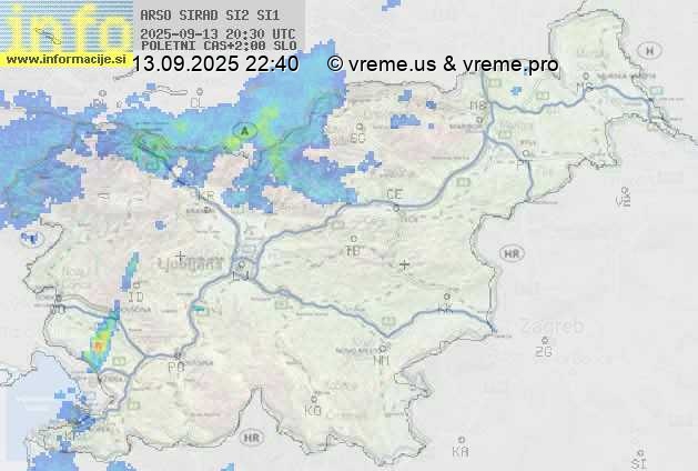 Radarska karta padavin