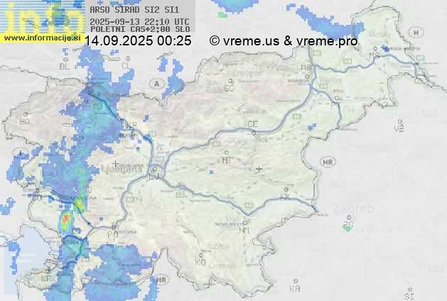 Radarska karta padavin