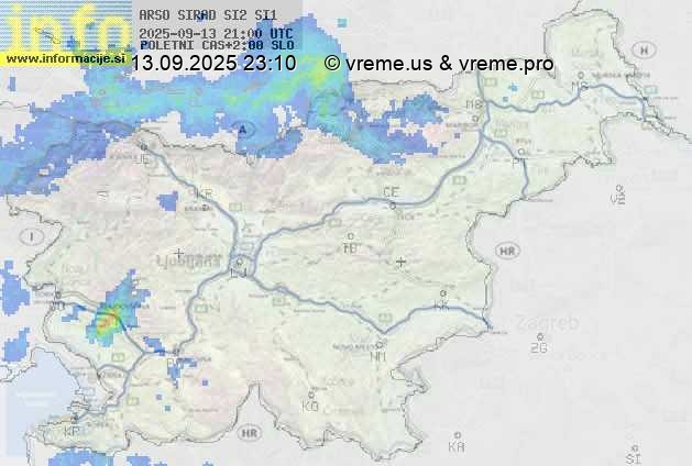 Radarska karta padavin