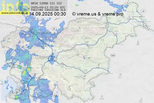 Radarska karta padavin