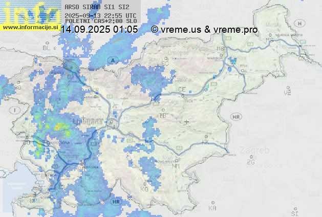 Radarska karta padavin