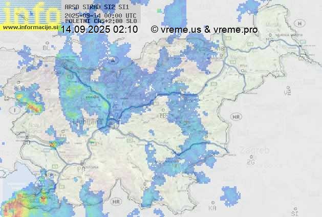 Radarska karta padavin