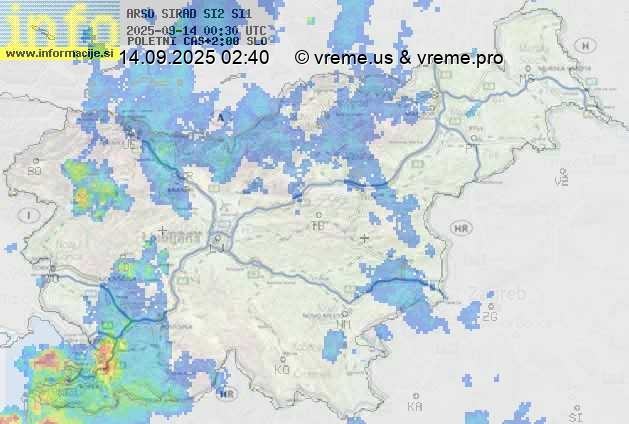 Radarska karta padavin