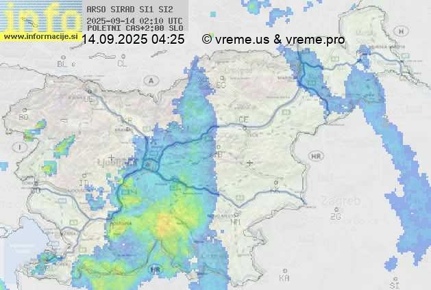 Radarska karta padavin