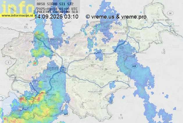 Radarska karta padavin