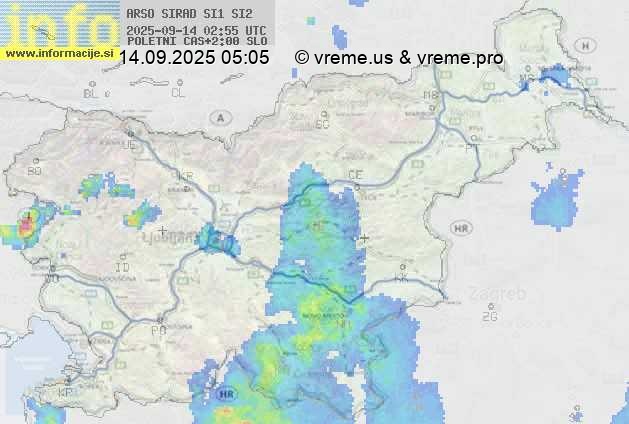 Radarska karta padavin