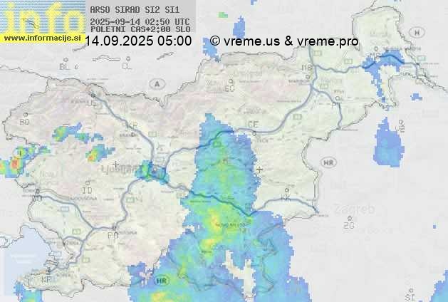 Radarska karta padavin