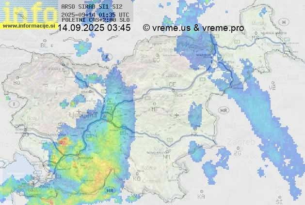 Radarska karta padavin