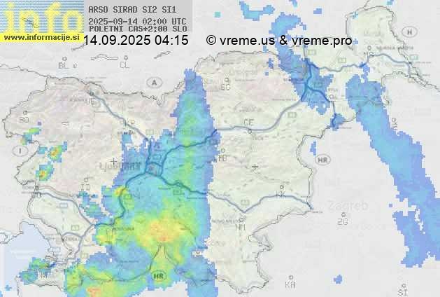 Radarska karta padavin