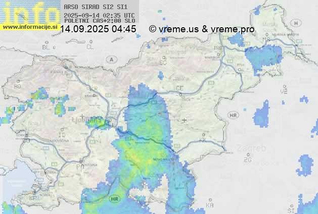 Radarska karta padavin