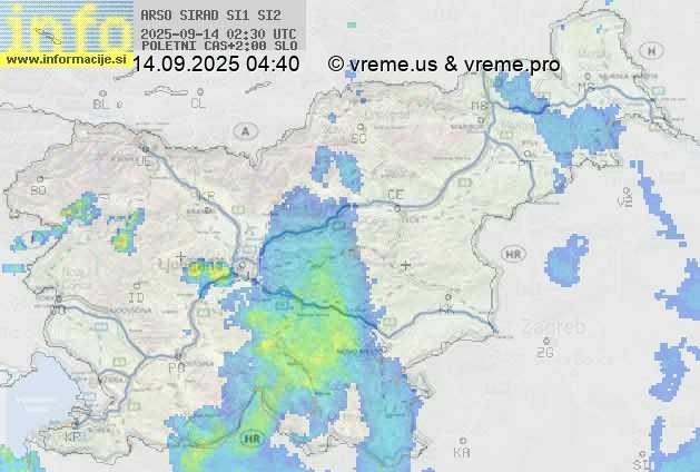 Radarska karta padavin