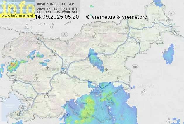 Radarska karta padavin