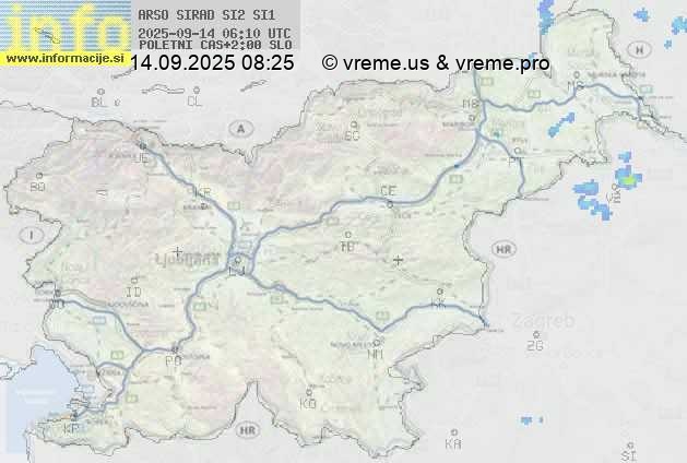 Radarska karta padavin