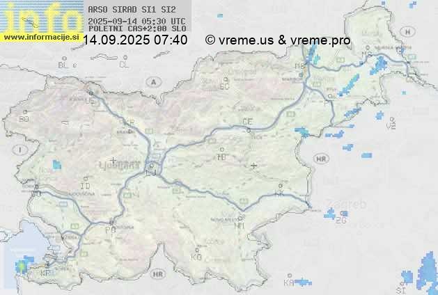 Radarska karta padavin
