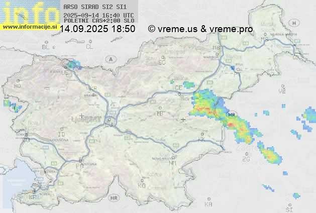Radarska karta padavin