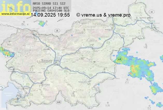 Radarska karta padavin
