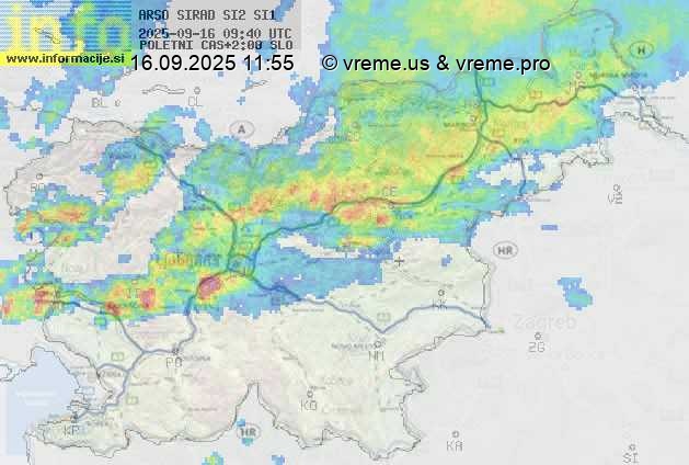 Radarska karta padavin