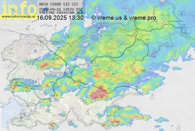 Radarska karta padavin