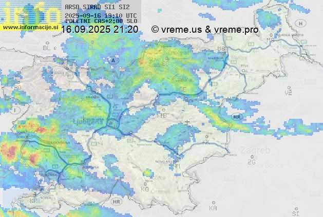 Radarska karta padavin