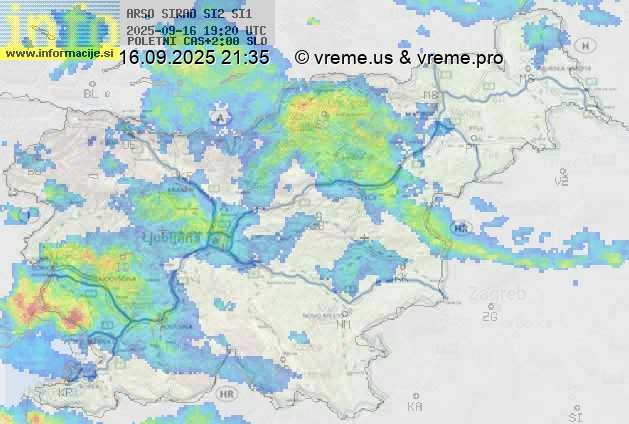 Radarska karta padavin