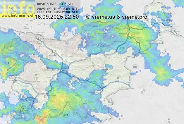 Radarska karta padavin