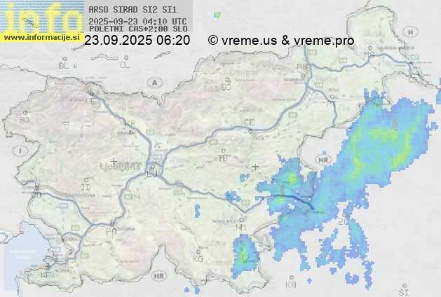 Radarska karta padavin