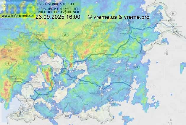 Radarska karta padavin
