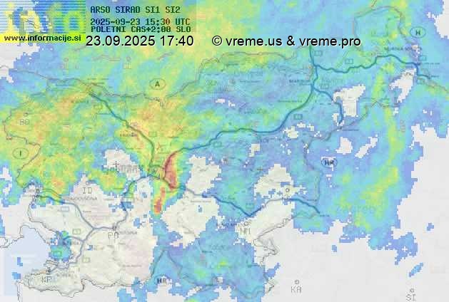 Radarska karta padavin