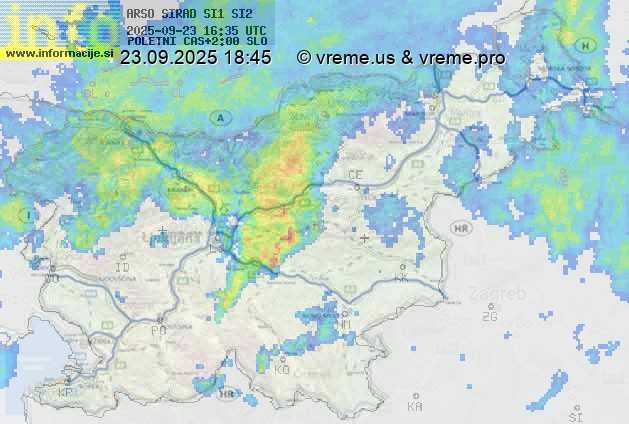 Radarska karta padavin
